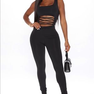 Fashionnova black jumpsuit